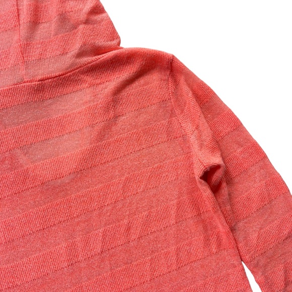 Miss Me Womens Sz Medium Bright Coral 3/4 Sleeve Knit Hooded Lightweight Sweater - Picture 10 of 16